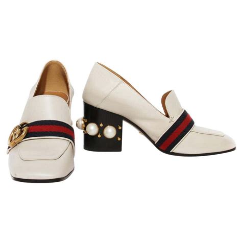 gucci loafers with pearls on heels|gucci loafer boots.